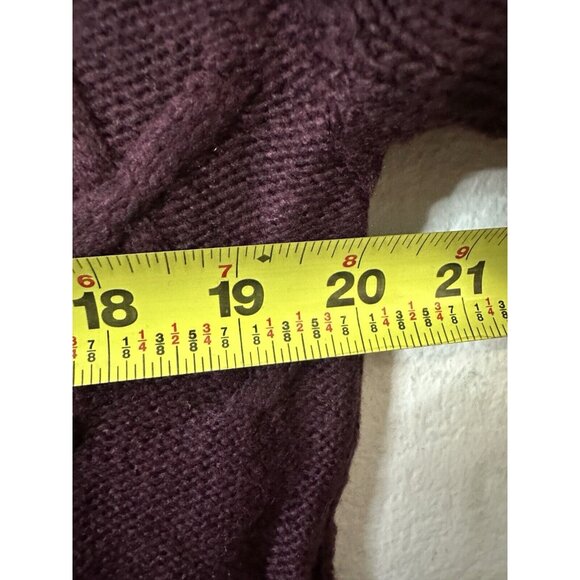 Lane Bryant Purple Knit Open Front Cardigan Sweater Size 10/12 Long - Picture 7 of 8